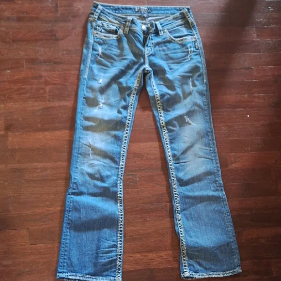 Silver Jeans Women's Straight Leg Blue Denim - Picture 2 of 4